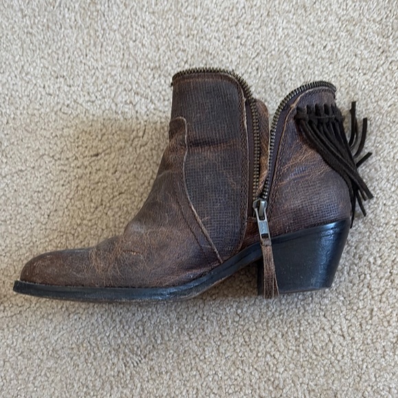 Brown Leather Ankle Boots - Picture 5 of 9